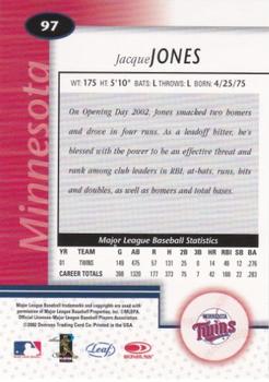 2002 Leaf Certified #97 Jacque Jones Back