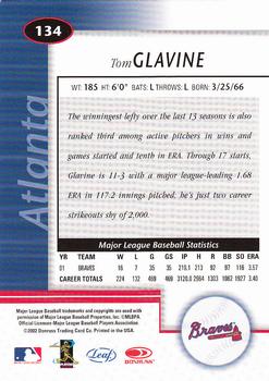 2002 Leaf Certified #134 Tom Glavine Back