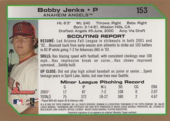 2004 Bowman - Gold #153 Bobby Jenks Back