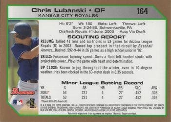 2004 Bowman - Gold #164 Chris Lubanski Back
