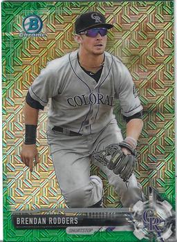 2017 Bowman - Chrome Prospects Green Shimmer #BCP88 Brendan Rodgers Front
