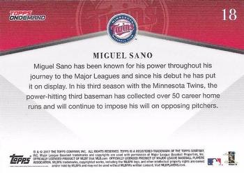 2017 Topps On-Demand 600HR Club #18 Miguel Sano Back