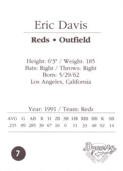 1992 Dynasty #7 Eric Davis Back