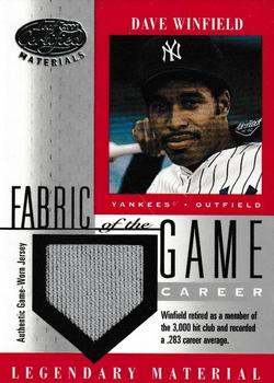 2001 Leaf Certified Materials - Fabric of the Game Career #FG-9 Dave Winfield Front