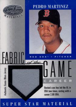2001 Leaf Certified Materials - Fabric of the Game Career #FG-45 Pedro Martinez Front