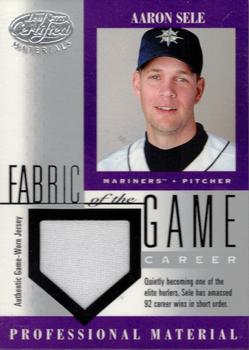 2001 Leaf Certified Materials - Fabric of the Game Career #FG-114 Aaron Sele Front