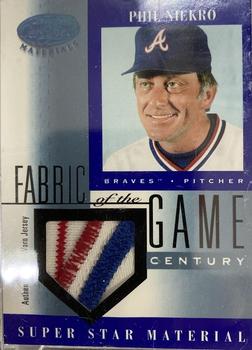 2001 Leaf Certified Materials - Fabric of the Game Century #FG-53 Phil Niekro Front