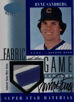 2001 Leaf Certified Materials - Fabric of the Game Century #FG-69 Ryne Sandberg Front