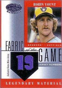 2001 Leaf Certified Materials - Fabric of the Game Jersey Number #FG-35 Robin Yount Front