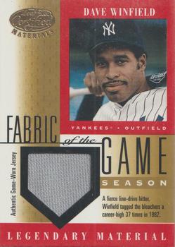 2001 Leaf Certified Materials - Fabric of the Game Season #FG-9 Dave Winfield Front