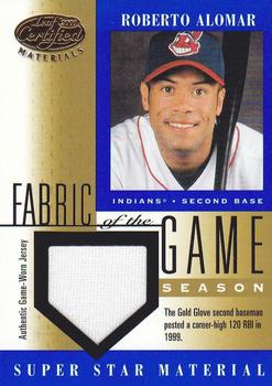 2001 Leaf Certified Materials - Fabric of the Game Season #FG-60 Roberto Alomar Front
