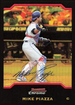 2004 Bowman Chrome - Gold Refractors #120 Mike Piazza Front