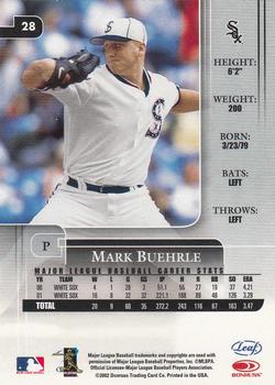2002 Leaf Rookies & Stars #28 Mark Buehrle Back