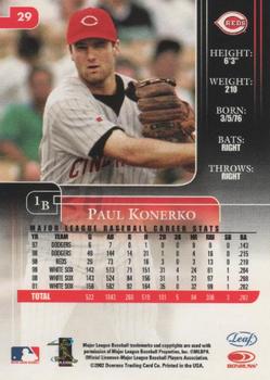 2002 Leaf Rookies & Stars #29 Paul Konerko Back