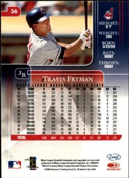 2002 Leaf Rookies & Stars #36 Travis Fryman Back