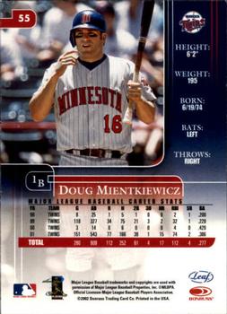2002 Leaf Rookies & Stars #55 Doug Mientkiewicz Back