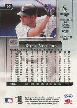 2002 Leaf Rookies & Stars #65 Robin Ventura Back
