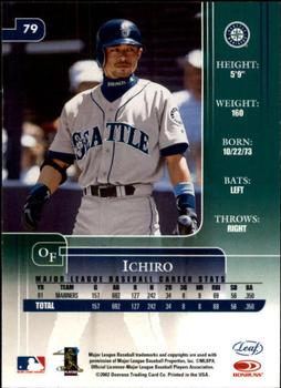 2002 Leaf Rookies & Stars #79 Ichiro Back