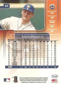 2002 Leaf Rookies & Stars #82 John Olerud Back