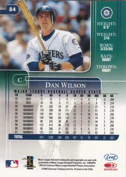 2002 Leaf Rookies & Stars #84 Dan Wilson Back