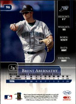 2002 Leaf Rookies & Stars #96 Brent Abernathy Back