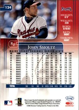 2002 Leaf Rookies & Stars #124 John Smoltz Back