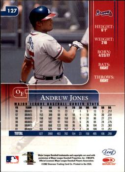 2002 Leaf Rookies & Stars #127 Andruw Jones Back