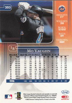 2002 Leaf Rookies & Stars #203 Mo Vaughn Back