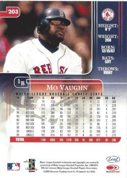 2002 Leaf Rookies & Stars #203 Mo Vaughn Back