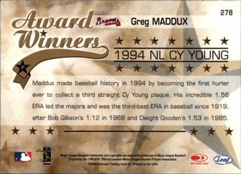 2002 Leaf Rookies & Stars #278 Greg Maddux Back
