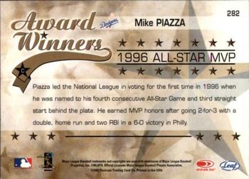 2002 Leaf Rookies & Stars #282 Mike Piazza Back