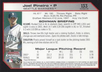 2004 Bowman Chrome - Refractors #133 Joel Pineiro Back