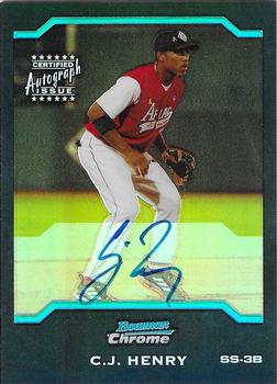 2004 Bowman Draft Picks & Prospects - AFLAC All-American Chrome Refractors Autographed #AA-CH C.J. Henry Front