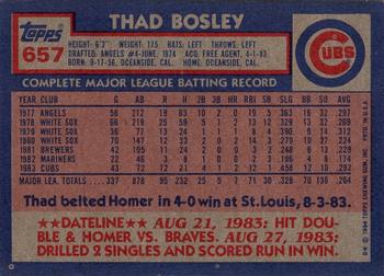 2016 Topps - 65th Anniversary Buybacks Silver Stamp #657 Thad Bosley Back