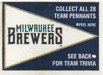 1993 Cracker Jack 1915 Replicas - Team Pennant Stickers #NNO Milwaukee Brewers Front