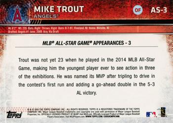 2015 Topps - Factory Set Bonus: All-Stars #AS-3 Mike Trout Back