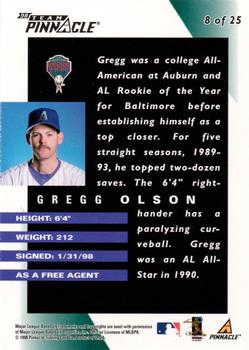 1998 Pinnacle Arizona Diamondbacks Team Pinnacle Collector's Edition #8 Gregg Olson Back