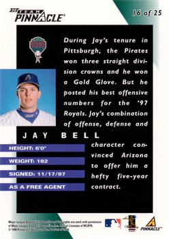 1998 Pinnacle Arizona Diamondbacks Team Pinnacle Collector's Edition #16 Jay Bell Back
