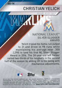 2017 Topps - Silver Slugger Awards Red #SS-14 Christian Yelich Back