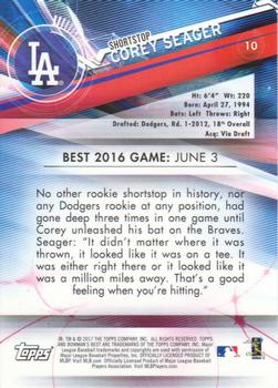 2017 Bowman's Best #10 Corey Seager Back