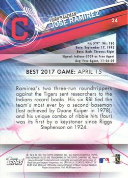 2017 Bowman's Best #24 Jose Ramirez Back
