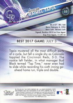 2017 Bowman's Best #55 Raimel Tapia Back