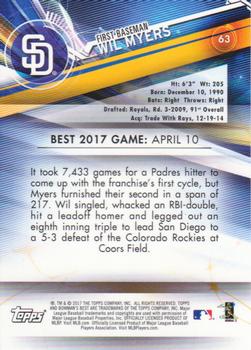 2017 Bowman's Best #63 Wil Myers Back