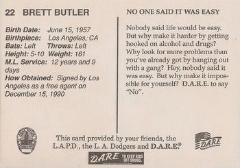 1994 Los Angeles Dodgers Police #NNO Brett Butler Back