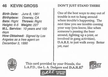 1994 Los Angeles Dodgers Police #NNO Kevin Gross Back