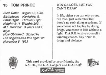 1994 Los Angeles Dodgers Police #NNO Tom Prince Back