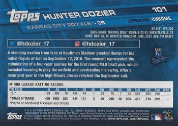 2017 Topps Chrome - Refractor #101 Hunter Dozier Back