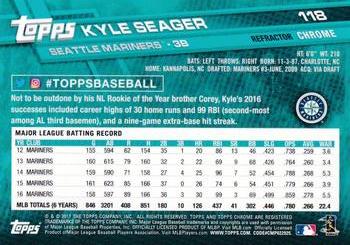 2017 Topps Chrome - Refractor #118 Kyle Seager Back