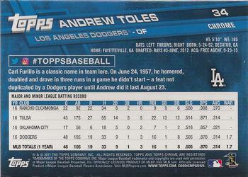 2017 Topps Chrome - Prism Refractor #34 Andrew Toles Back