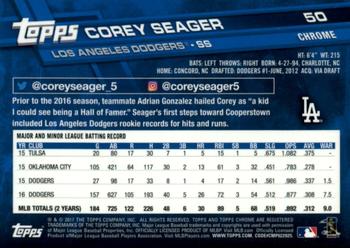 2017 Topps Chrome - Prism Refractor #50 Corey Seager Back